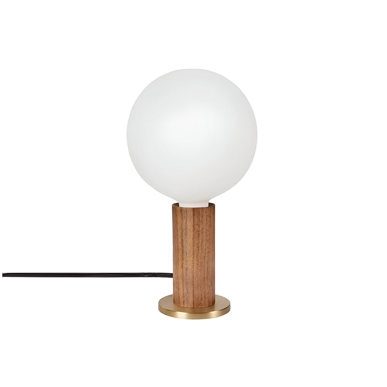 Knuckle Table Lamp: Walnut + Sphere IV
