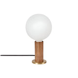 Knuckle Table Lamp: Walnut + Sphere IV