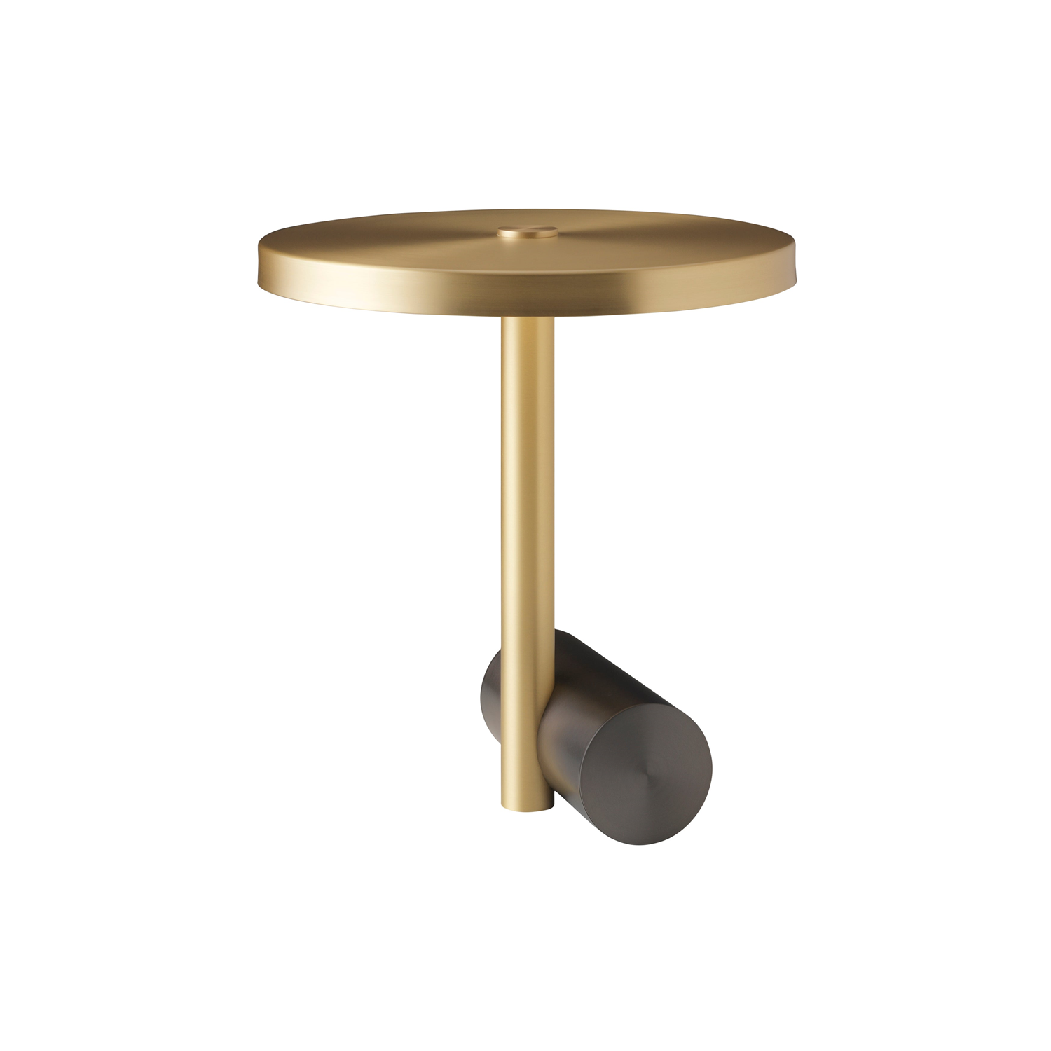 Calé(e) Table Lamp: Extra Large + Satin Brass + Satin Graphite + Black Chinette