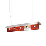 Bolda Atelier 01E Palette Suspension Lamp: 2 + Flame Orange + Titanium White