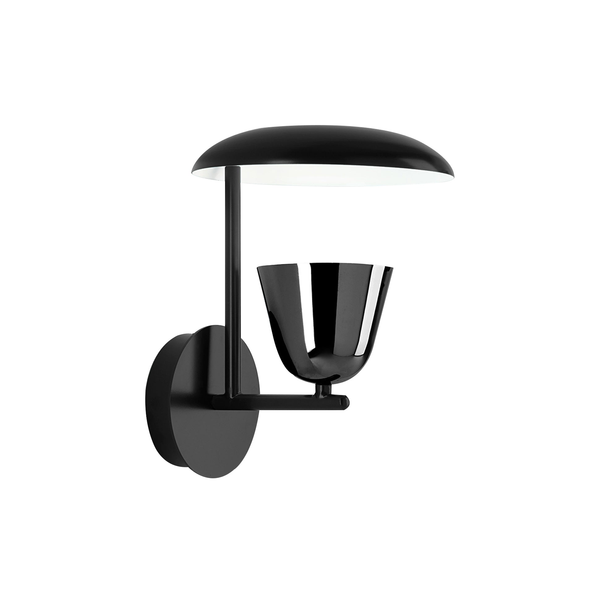 Lightolight Wall Lamp: Black + Black Chrome