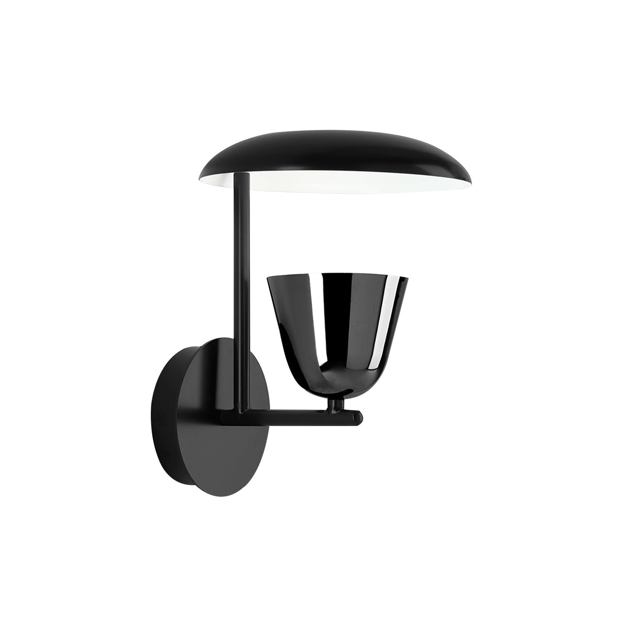 Lightolight Wall Lamp: Black + Black Chrome
