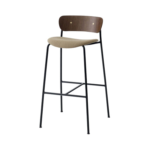 Pavilion Bar + Counter Chair Upholstered: AV10 + AV8 + Bar (AV10) +  Lacquered Walnut