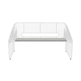 Love Seat: White + With Granite Seat Pad