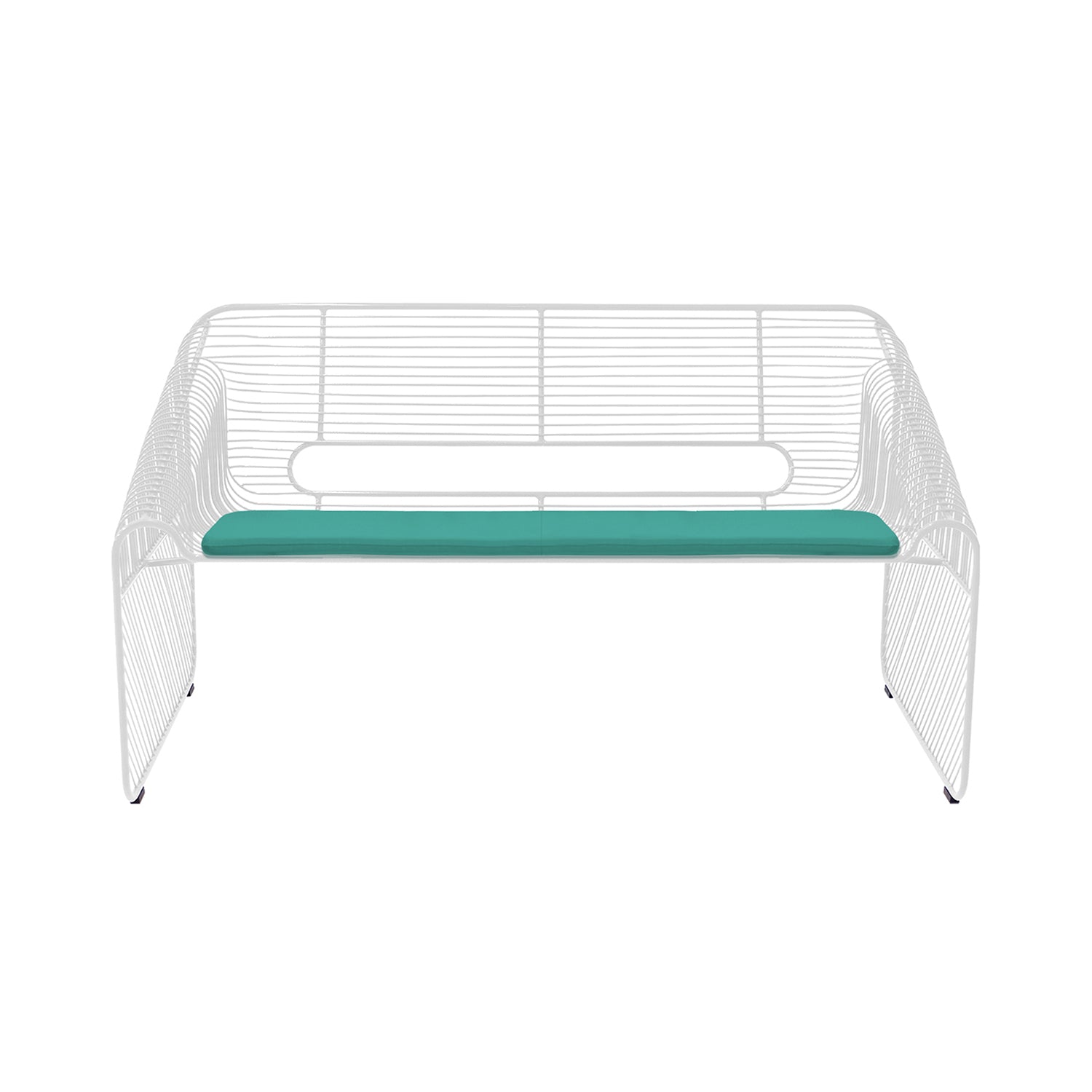 Love Seat: White + With Teal Seat Pad