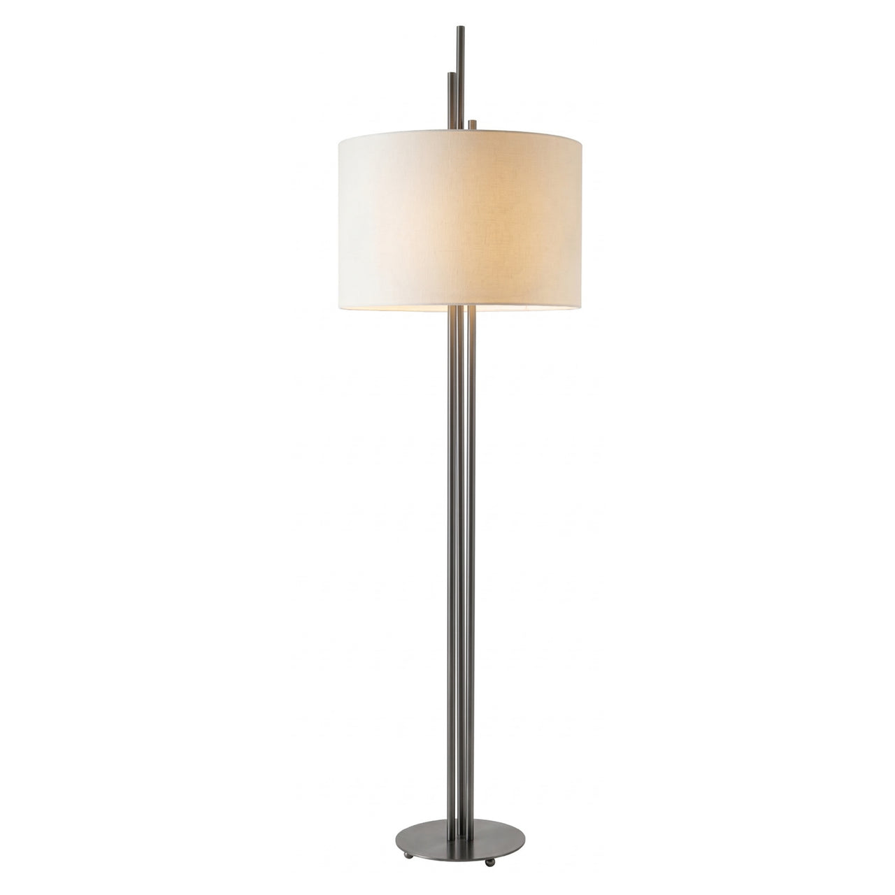 Upper Floor Lamp: Polished Nickel + Cream