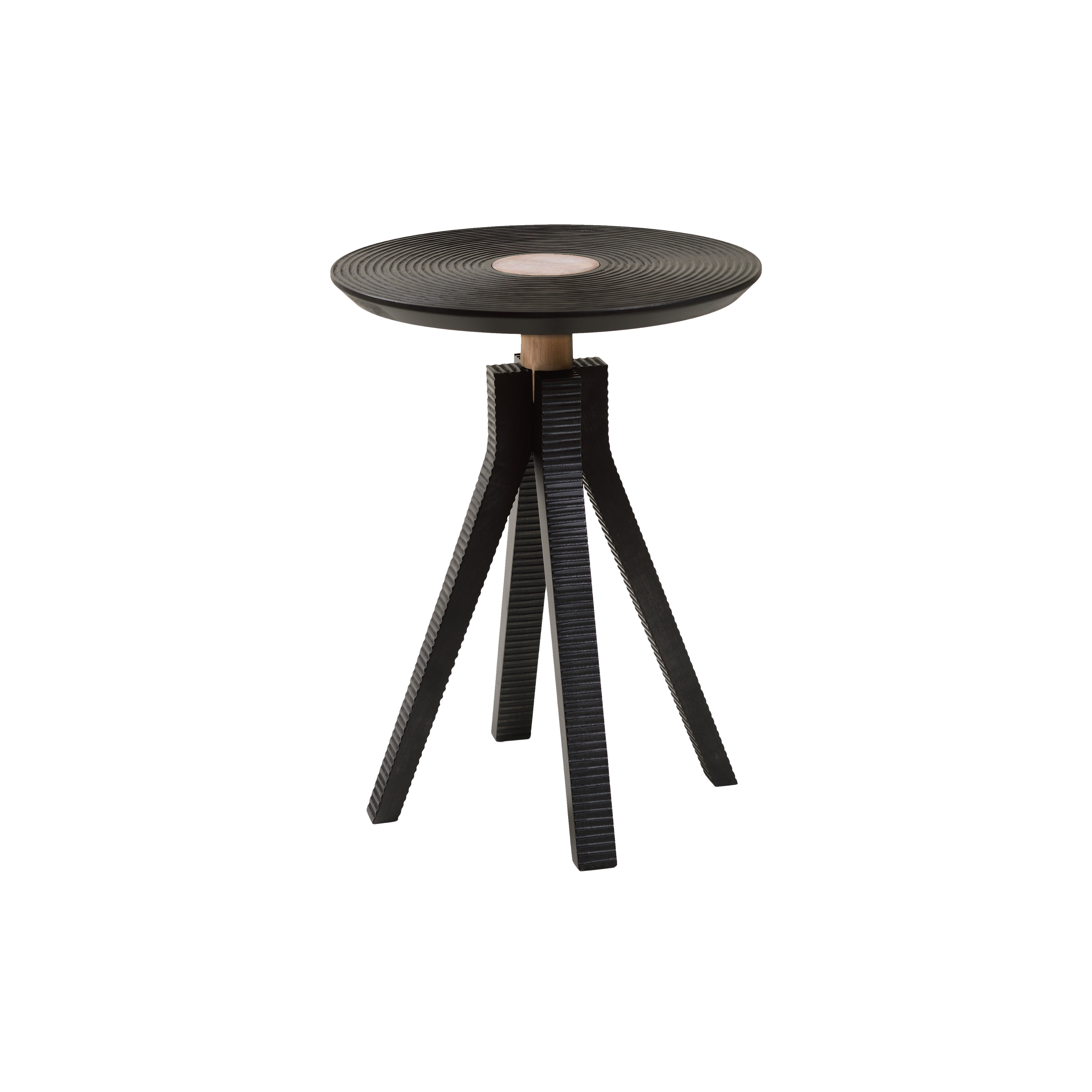 LP Side Table with Tray: Black Maple + Without Handles