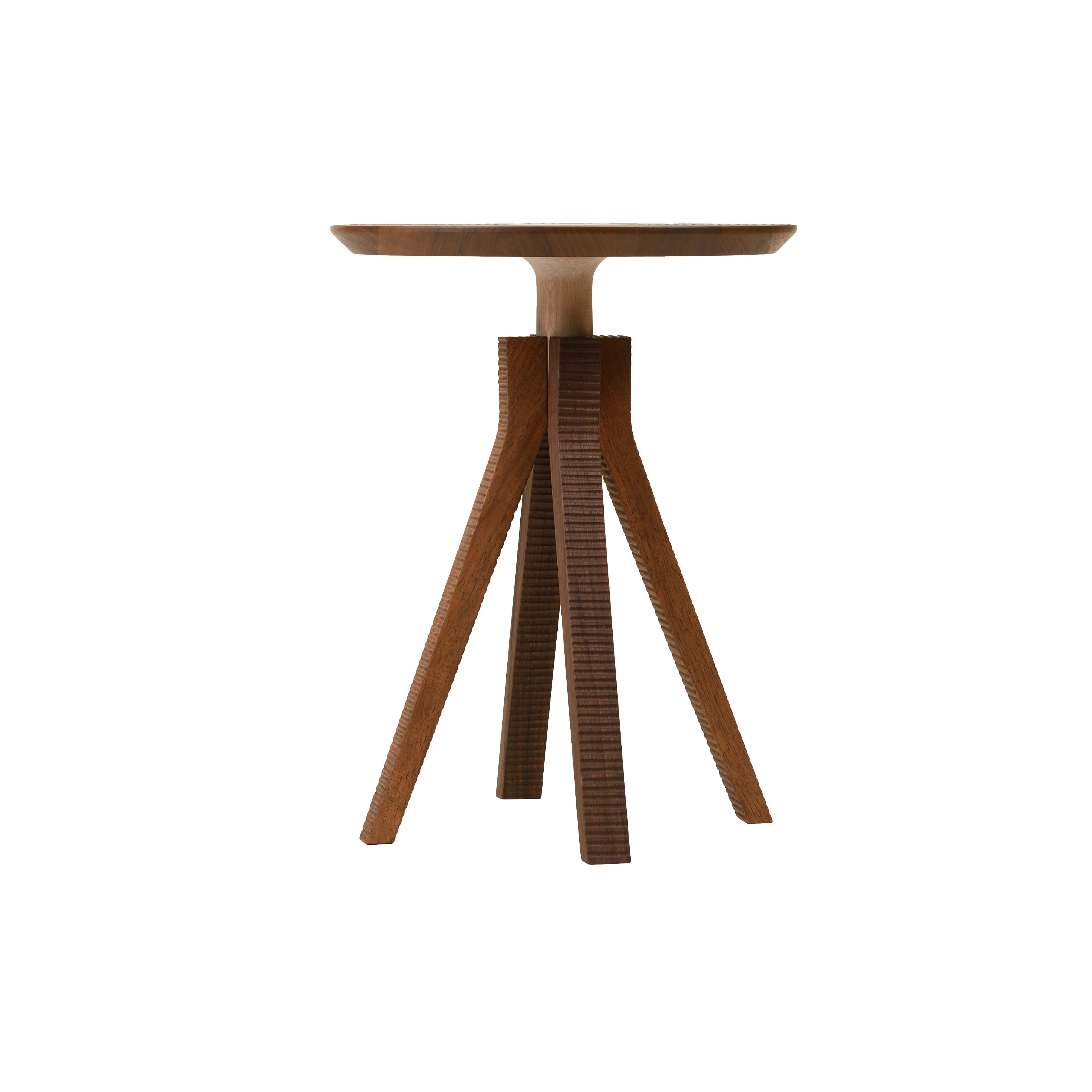 LP Side Table with Tray: Oiled Walnut +  Without Handles