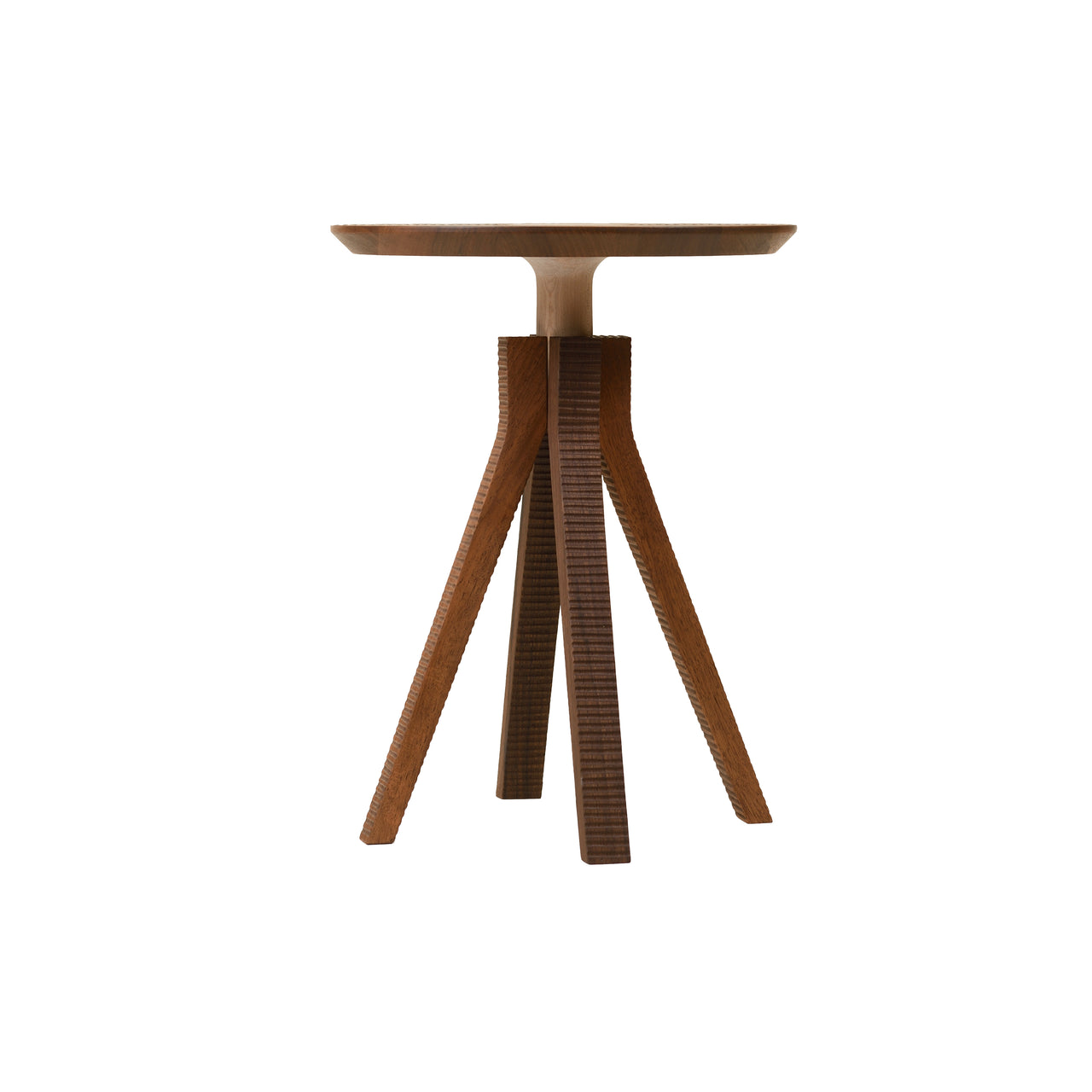 LP Side Table with Tray: Oiled Walnut +  Without Handles