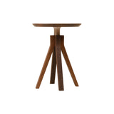 LP Side Table with Tray: Oiled Walnut +  Without Handles