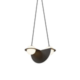 Laurent 01 Suspension Lamp: Textured Black + Black + Angled Wires