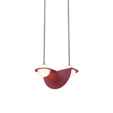 Laurent 01 Suspension Lamp: Textured Burgundy + Burgundy
