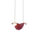Laurent 01 Suspension Lamp: Textured Burgundy + Beige