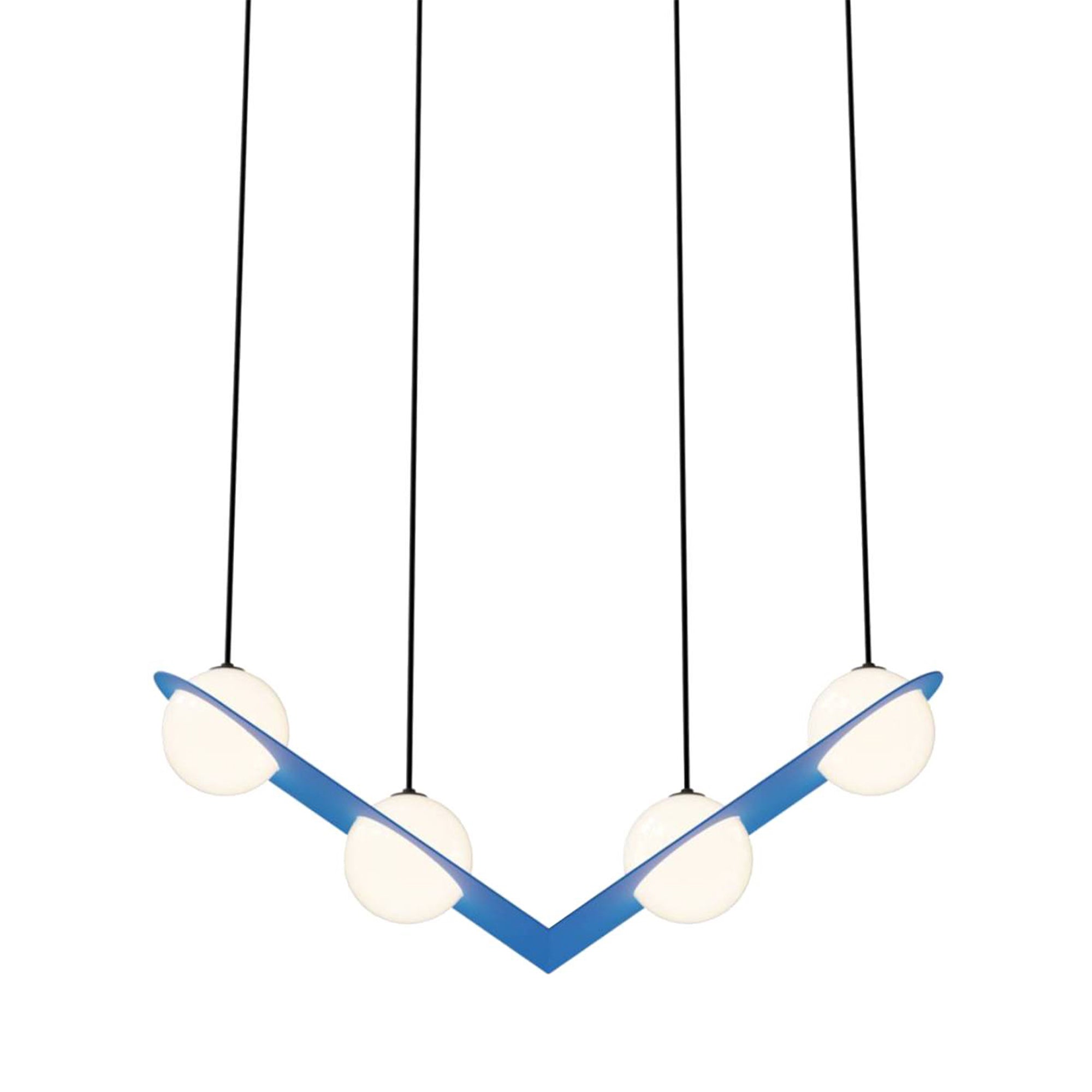 Laurent 02 Suspension Lamp: Blue + Black