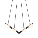 Laurent 02 Suspension Lamp: Black + Black + Angled Wires