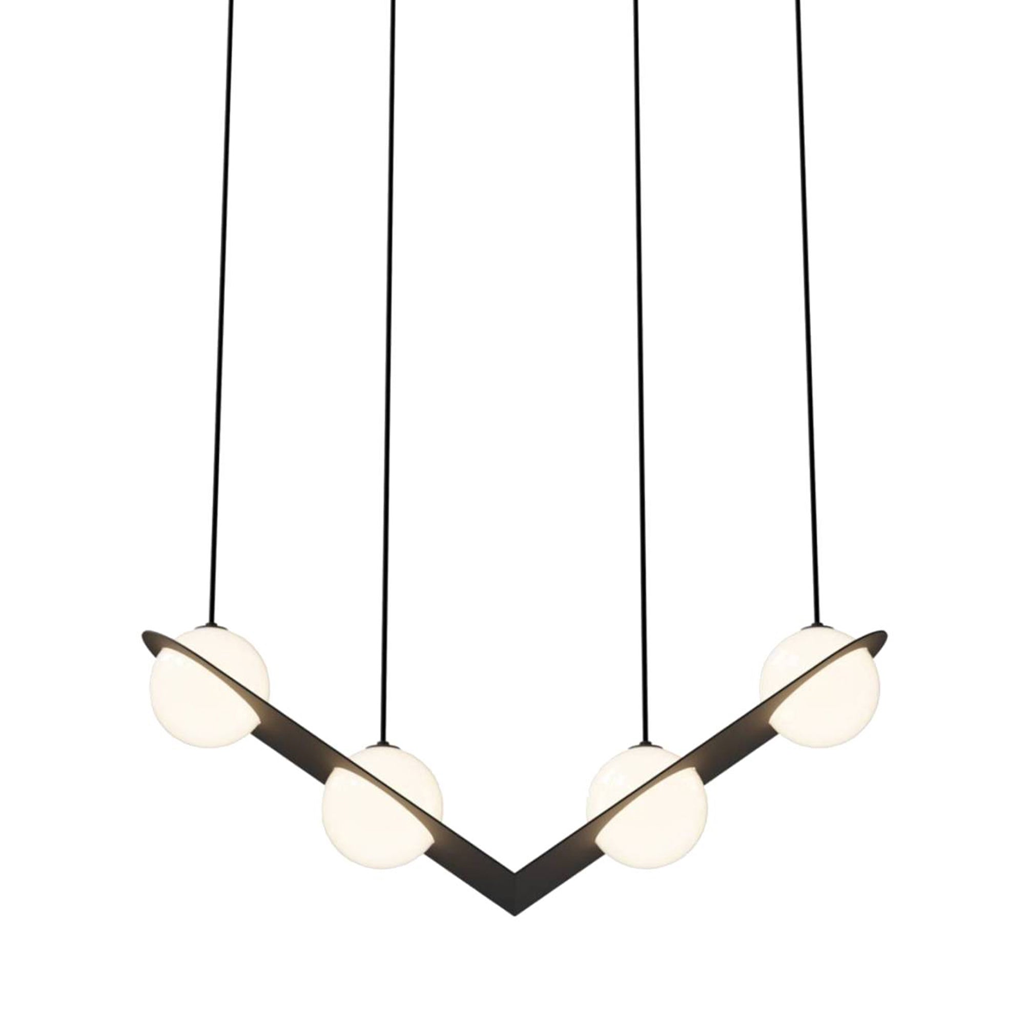 Laurent 02 Suspension Lamp: Black + Black