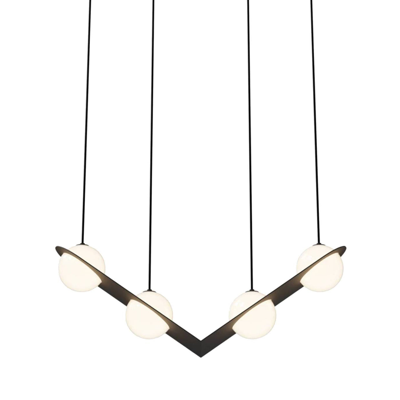 Laurent 02 Suspension Lamp: Black + Black