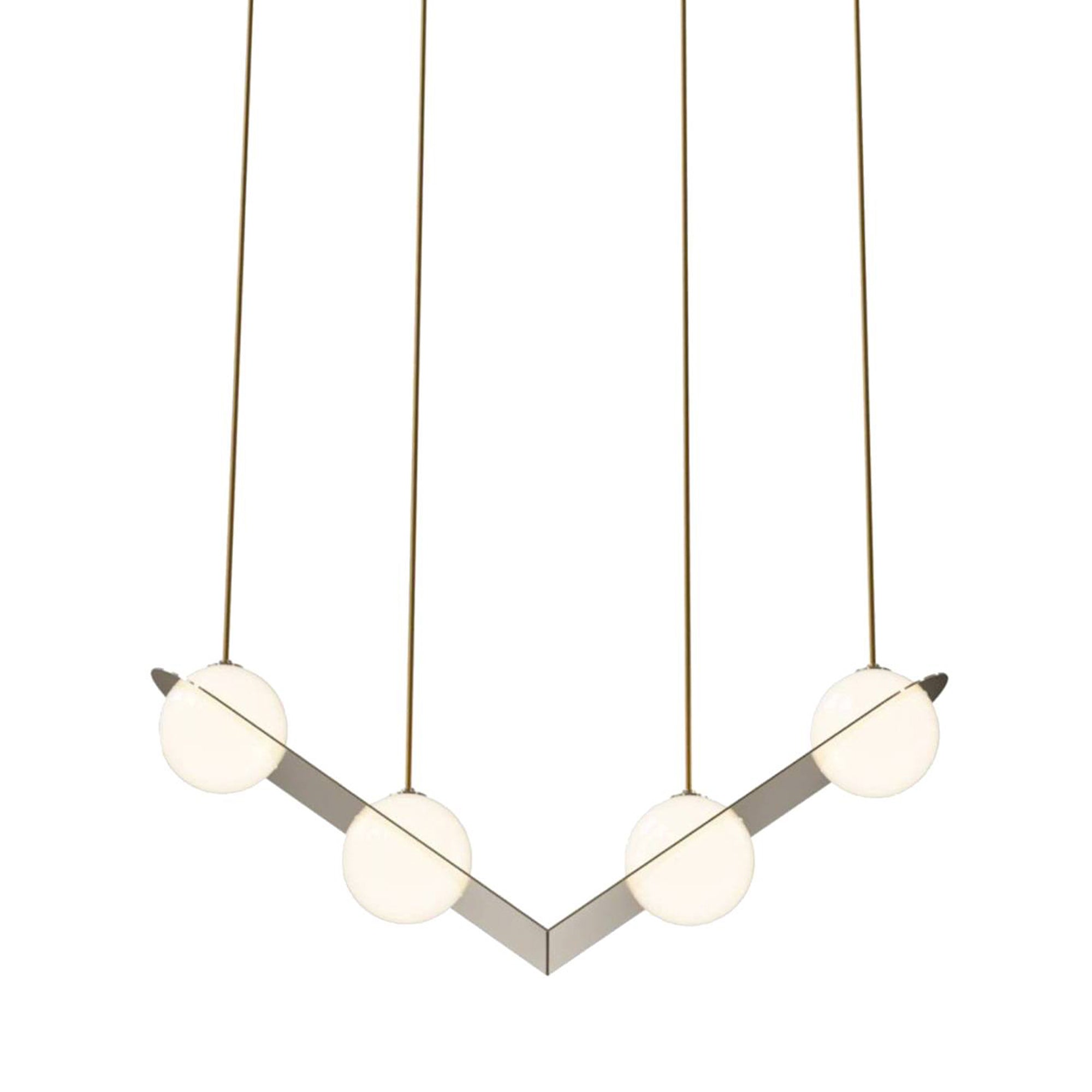 Laurent 02 Suspension Lamp: Brass + Brass