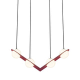 Laurent 02 Suspension Lamp: Burgundy + Black