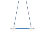 Laurent 03 Suspension Lamp: Blue + Blue + Angled Wires