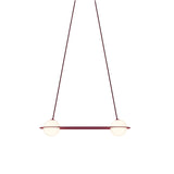 Laurent 03 Suspension Lamp: Textured Burgundy + Burgundy + Angled Wires