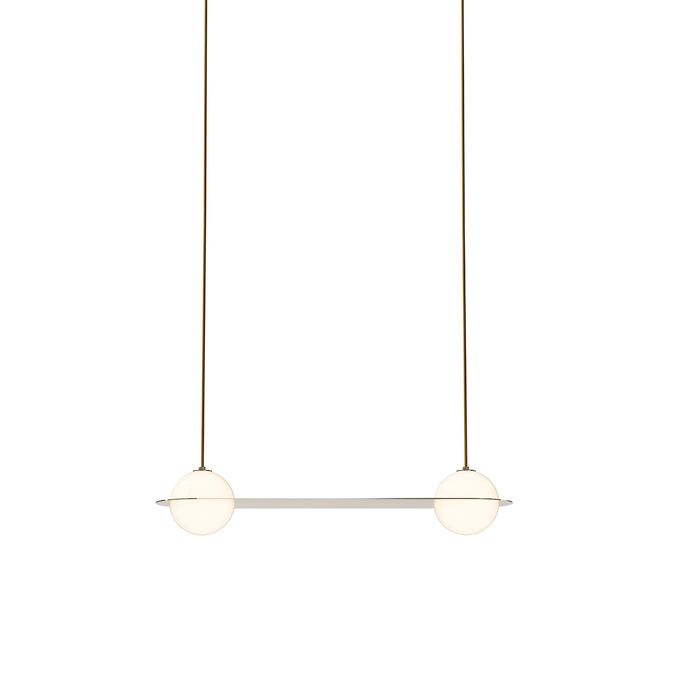 Laurent 03 Suspension Lamp: Brass + Brass