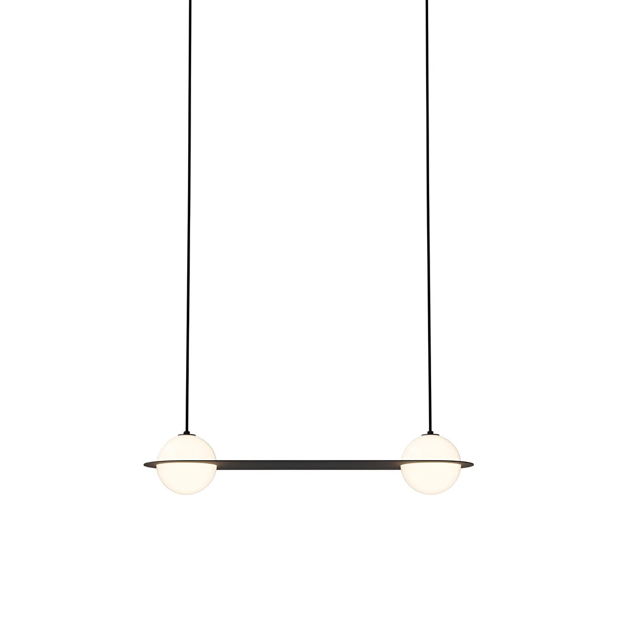 Laurent 03 Suspension Lamp: Textured Black + Black