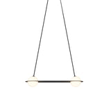 Laurent 03 Suspension Lamp: Textured Black + Black +  Angled Wires