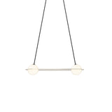 Laurent 03 Suspension Lamp: Brass + Black + Angled Wires