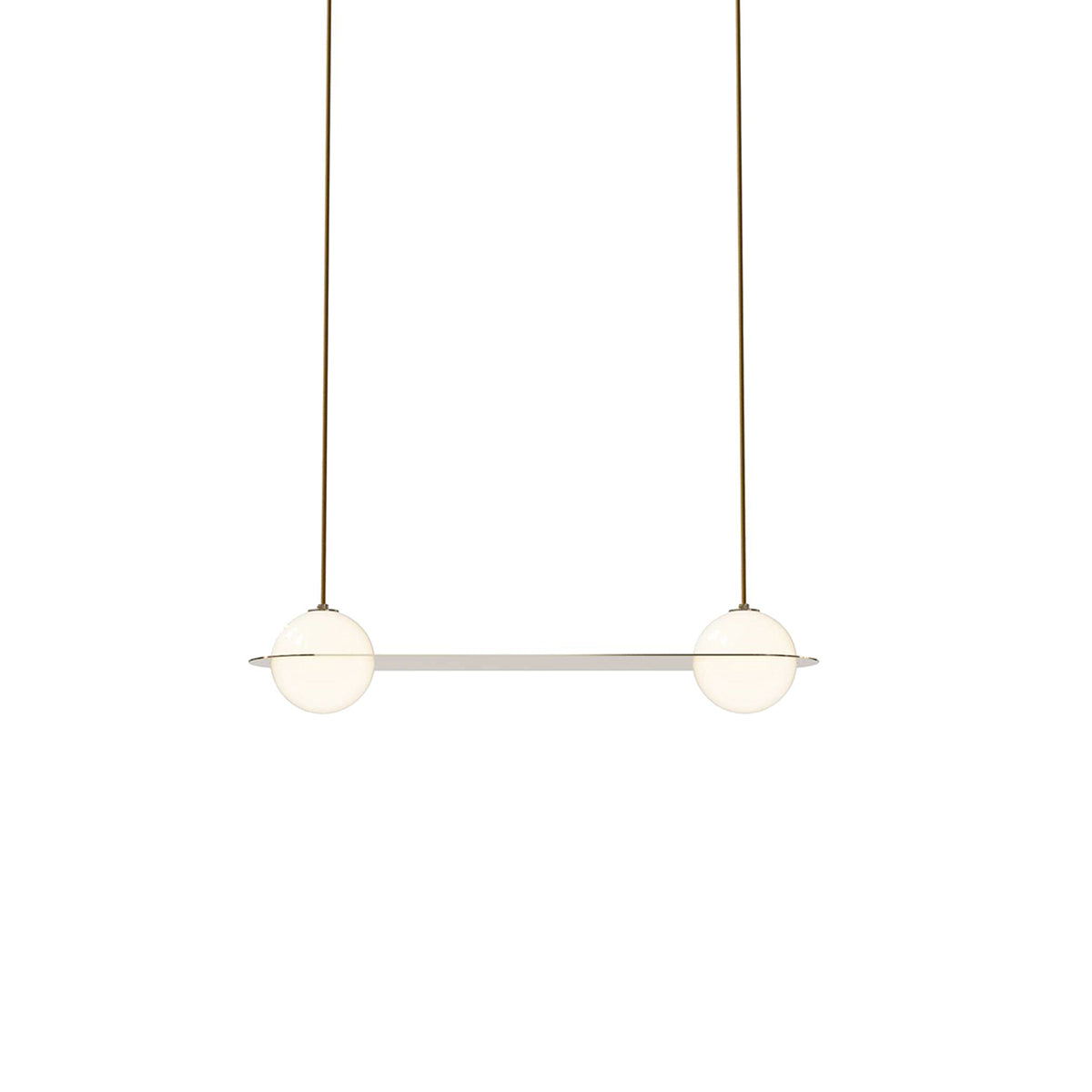 Laurent 03 Suspension Lamp: Brass + Brass