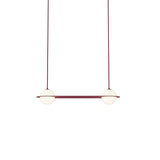 Laurent 03 Suspension Lamp: Burgundy + Burgundy