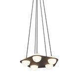 Laurent 04 Suspension Lamp: Black + Black + Angled Wires