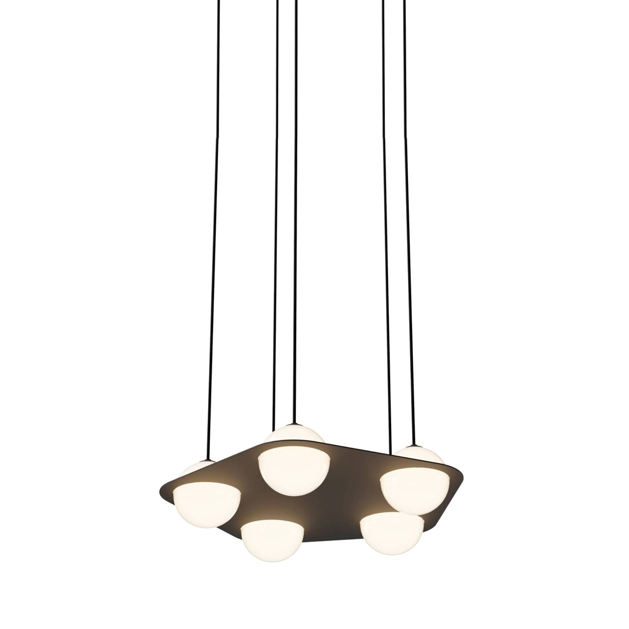 Laurent 04 Suspension Lamp: Black + Black