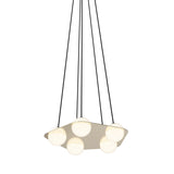 Laurent 04 Suspension Lamp: Brass + Black + Angled Wires