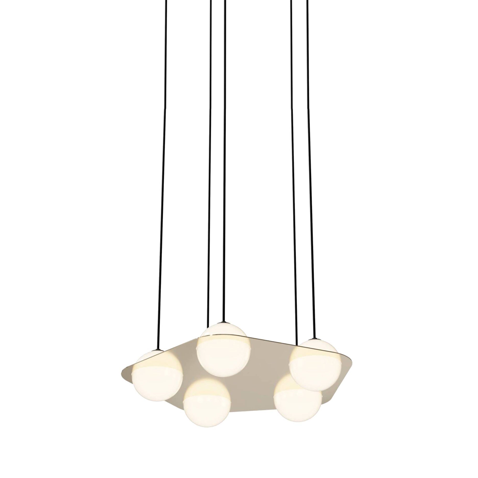 Laurent 04 Suspension Lamp: Brass + Black