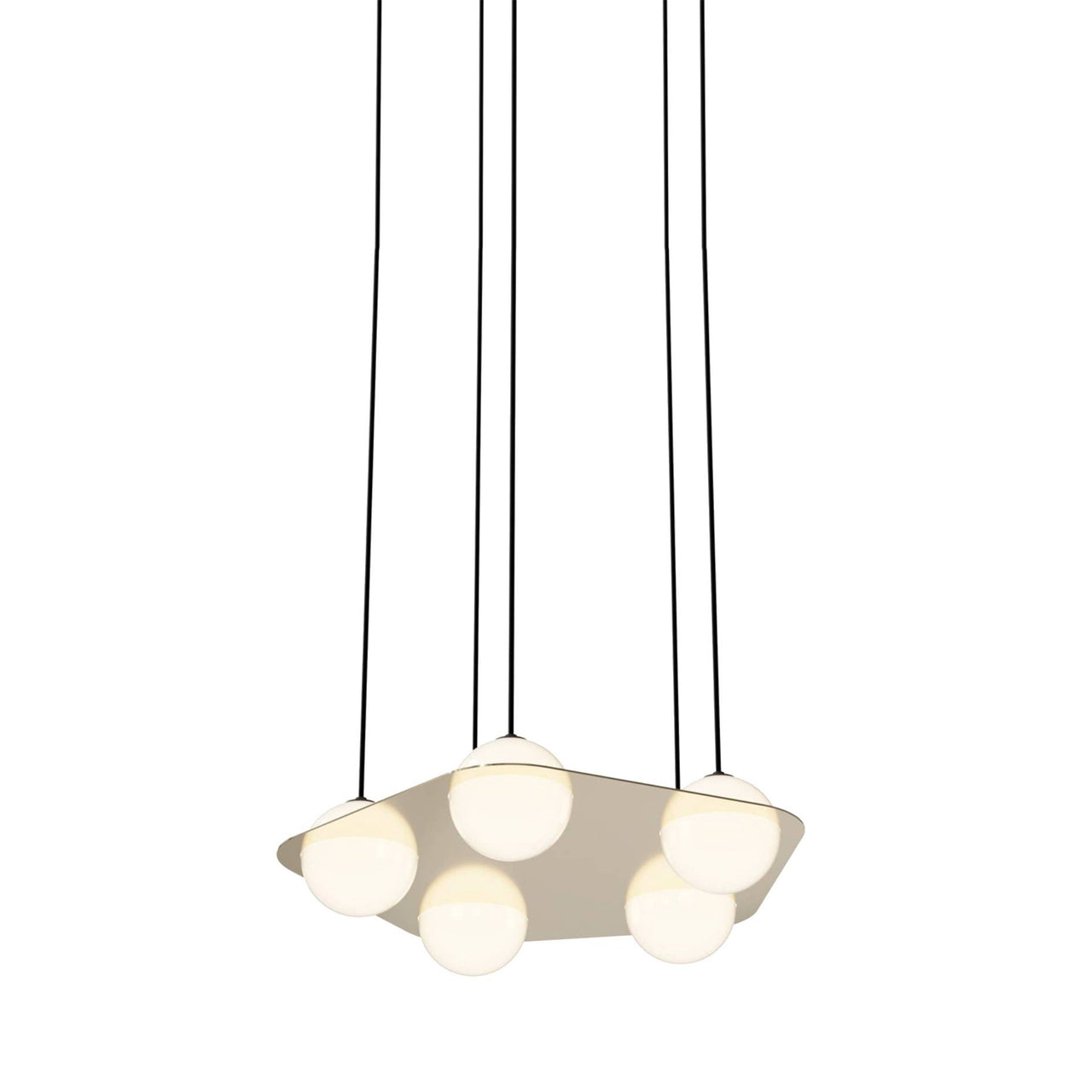 Laurent 04 Suspension Lamp: Brass + Black