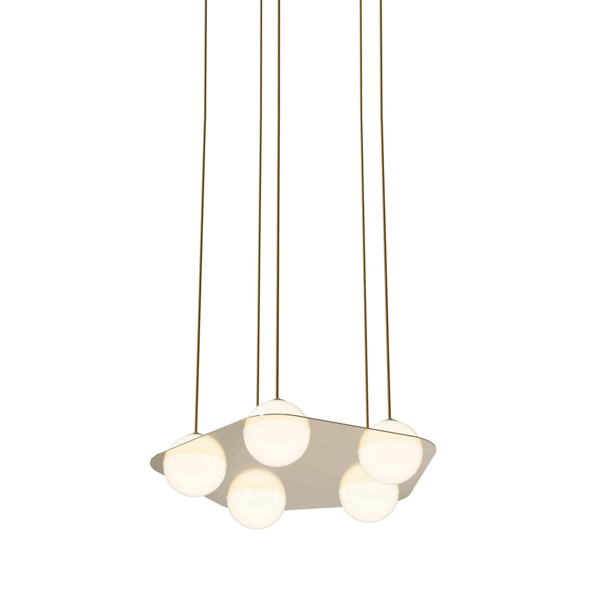 Laurent 04 Suspension Lamp: Brass + Brass