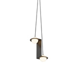 Laurent 05 Suspension Lamp: Black + Black + Angled Wires