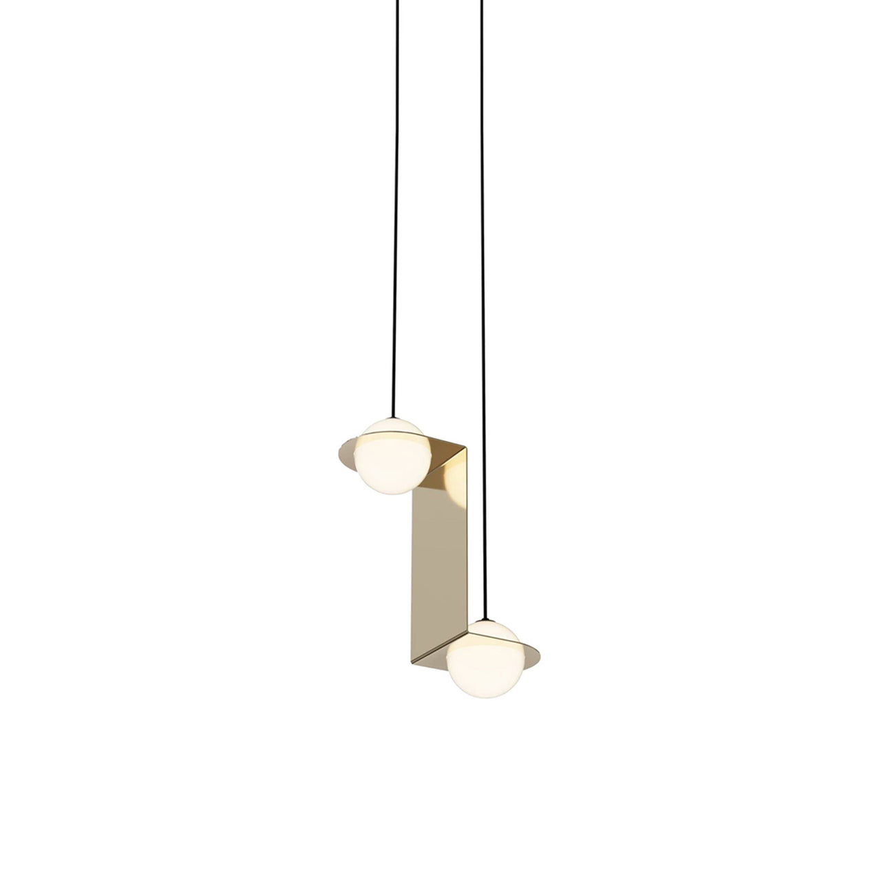 Laurent 05 Suspension Lamp: Brass + Black