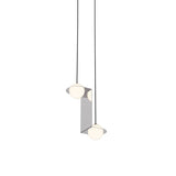 Laurent 05 Suspension Lamp: Nickel Plated + Black