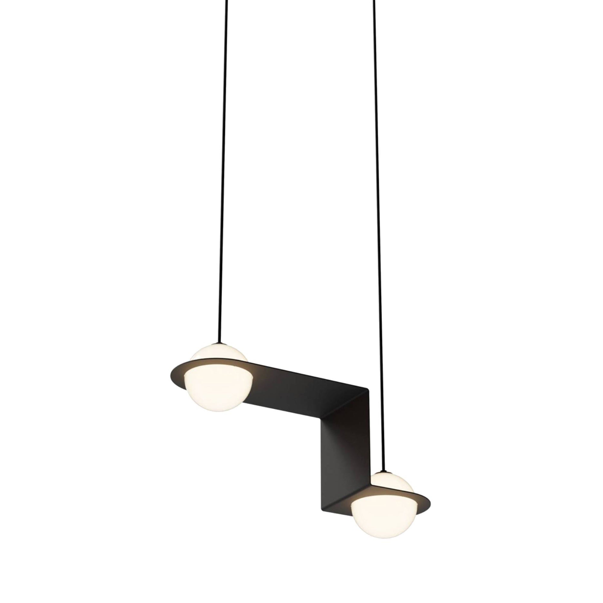 Laurent 06 Suspension Lamp: Black + Black