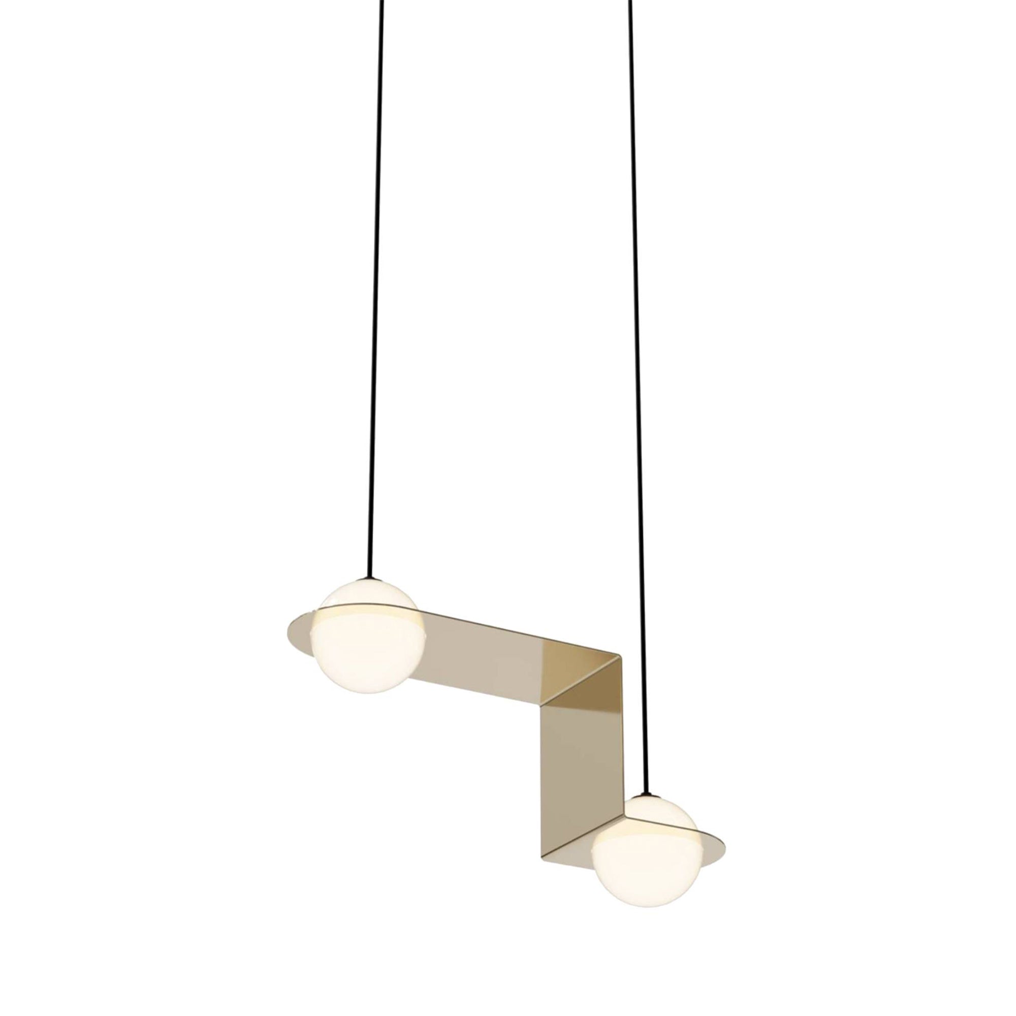 Laurent 06 Suspension Lamp: Brass + Black