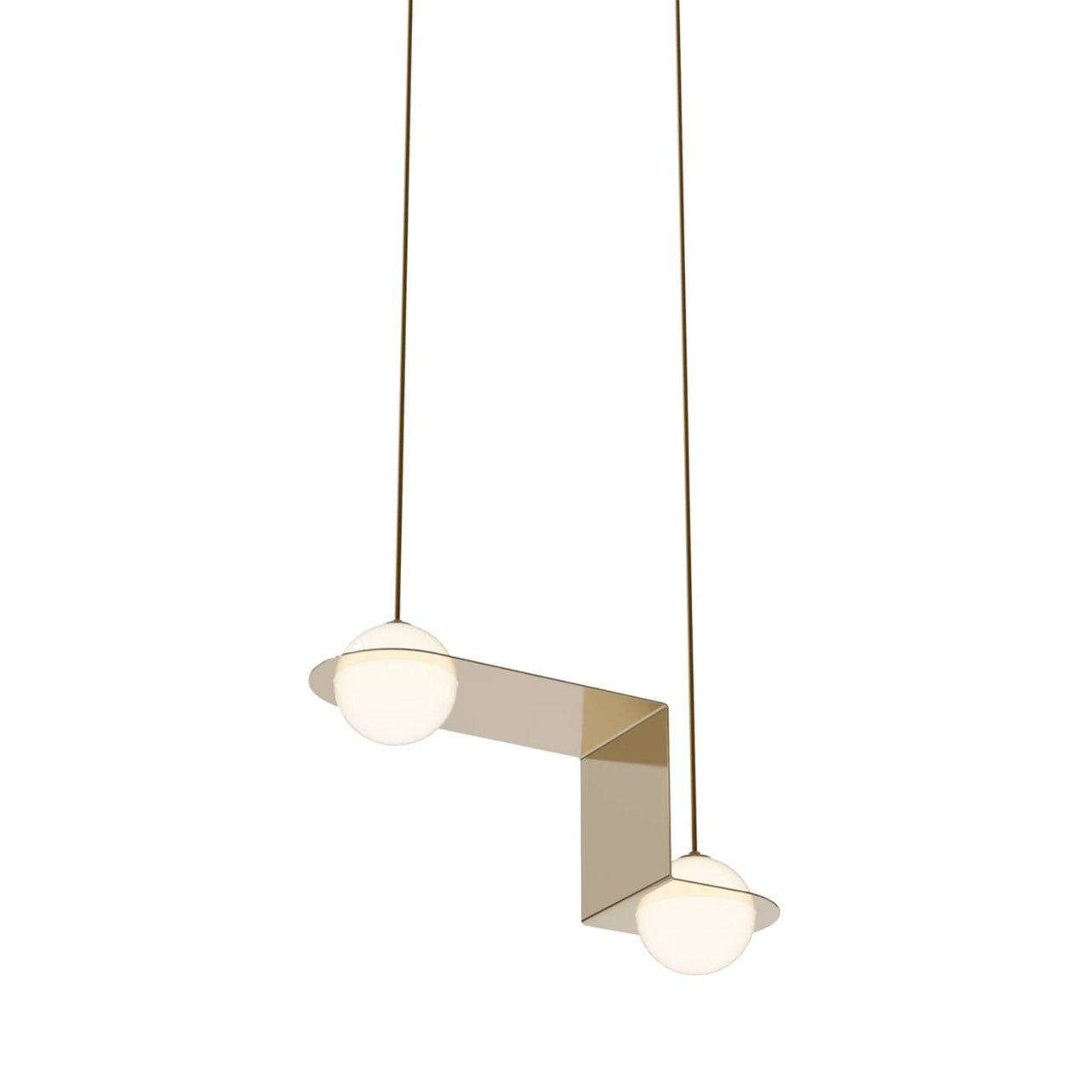 Laurent 06 Suspension Lamp: Brass + Brass