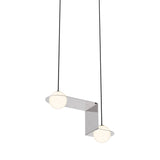 Laurent 06 Suspension Lamp: Nickel Plated + Black