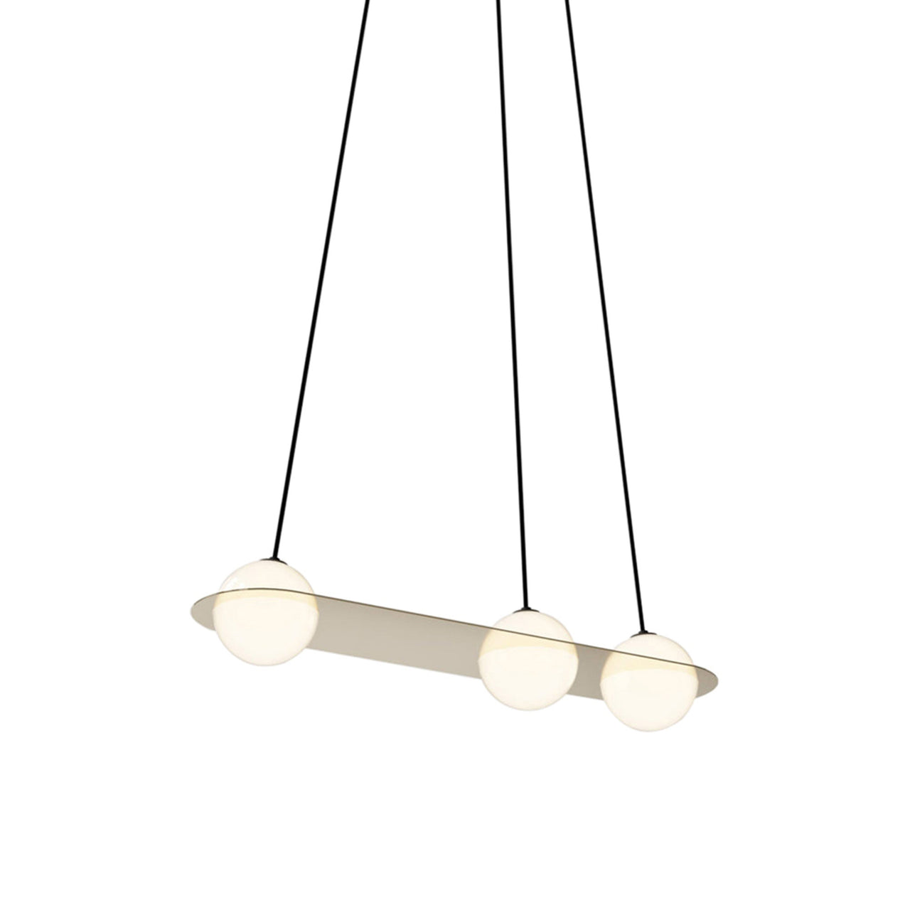 Laurent 07 Suspension Lamp: Brass + Black + Angled Wires