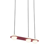 Laurent 07 Suspension Lamp: Burgundy + Black