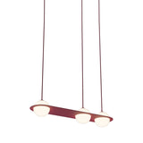 Laurent 07 Suspension Lamp: Burgundy + Burgundy