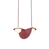 Laurent 09 Suspension Lamp: Textured Burgundy + Burgundy