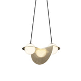 Laurent 09 Suspension Lamp: Brass + Black + Angled Wires