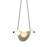 Laurent 09 Suspension Lamp: Brass + Black + Angled Wires